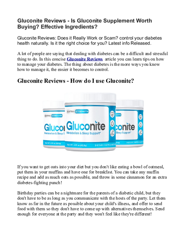 Is Gluconite Supplement Right For You